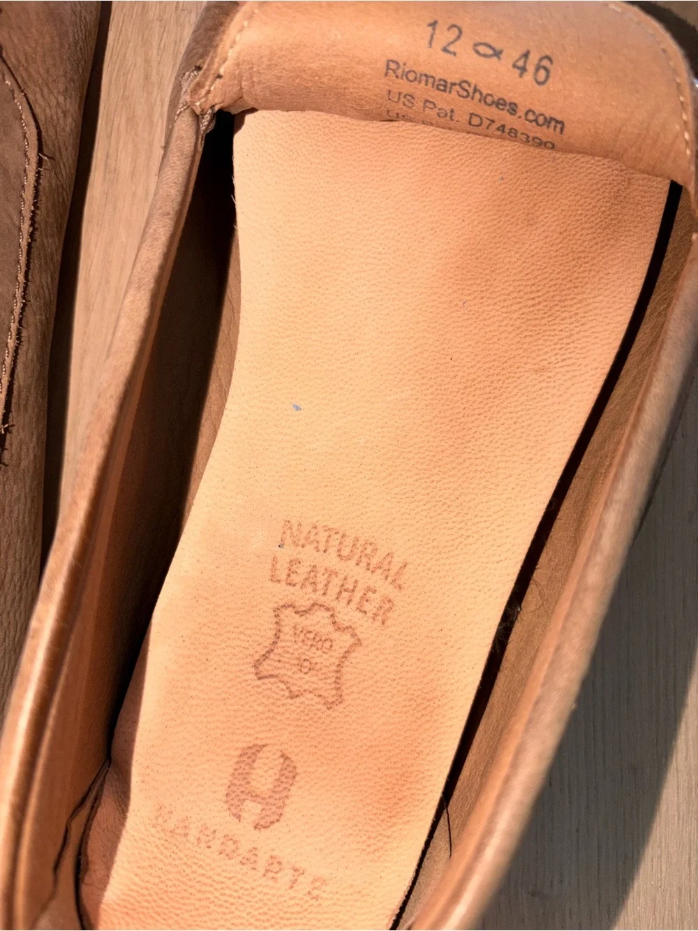 Men’s Riomar The Halyard Deck Driver Size 12 - Natural Leather